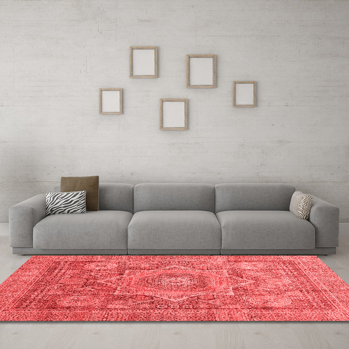 Modern Red Washable Rugs