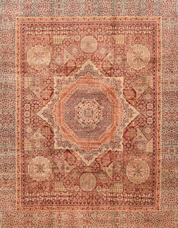 Abstract Red Modern Rug, abs3634