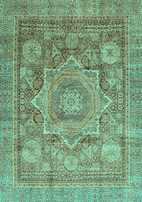 Abstract Turquoise Modern Rug, abs3634turq