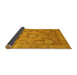 Sideview of Abstract Yellow Modern Rug, abs3634yw