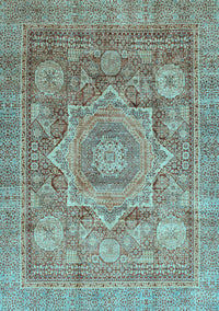 Abstract Light Blue Modern Rug, abs3634lblu