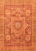 Machine Washable Abstract Orange Modern Area Rugs, wshabs3634org