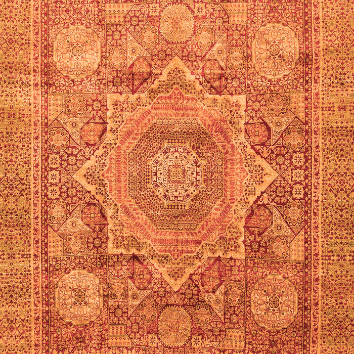 Machine Washable Abstract Orange Modern Area Rugs, wshabs3634org