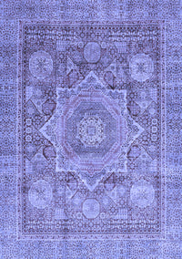 Abstract Blue Modern Rug, abs3634blu