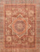 Machine Washable Abstract Red Rug, wshabs3634