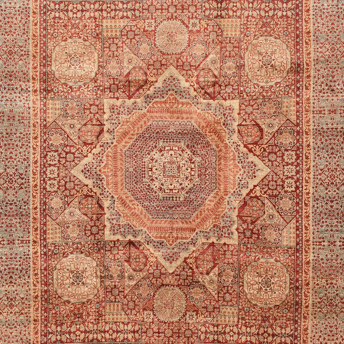 Machine Washable Abstract Red Rug, wshabs3634