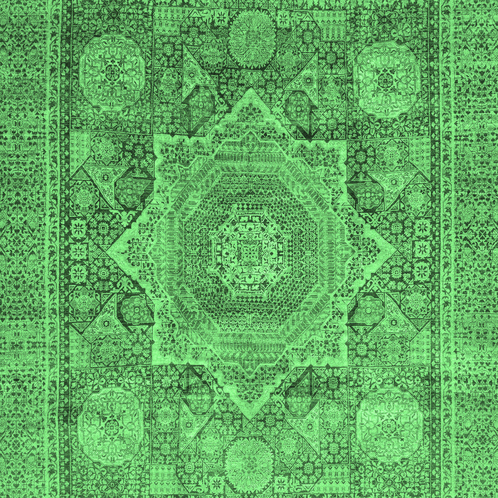 Machine Washable Abstract Emerald Green Modern Area Rugs, wshabs3634emgrn