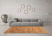 Machine Washable Abstract Brown Modern Rug in a Living Room,, wshabs3634brn