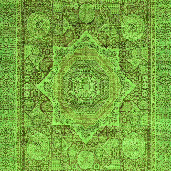 Machine Washable Abstract Green Modern Area Rugs, wshabs3634grn