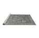 Sideview of Machine Washable Abstract Gray Modern Rug, wshabs3634gry