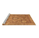 Sideview of Machine Washable Abstract Brown Modern Rug, wshabs3634brn