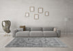 Machine Washable Abstract Gray Modern Rug in a Living Room,, wshabs3634gry