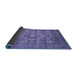 Sideview of Abstract Blue Modern Rug, abs3635blu