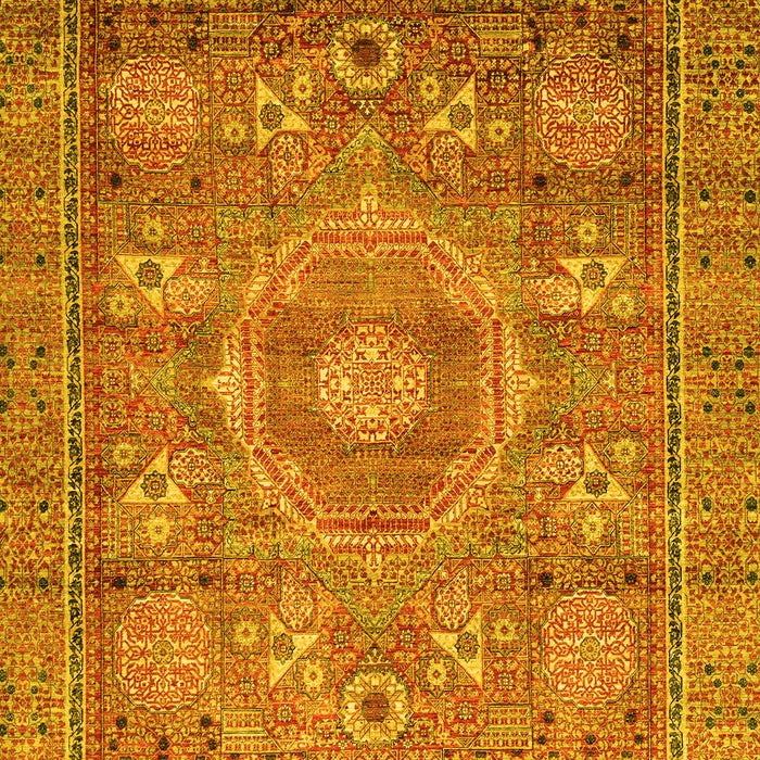 Machine Washable Abstract Yellow Modern Rug, wshabs3635yw