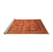 Sideview of Machine Washable Abstract Orange Modern Area Rugs, wshabs3635org