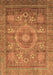 Machine Washable Abstract Brown Modern Rug, wshabs3635brn