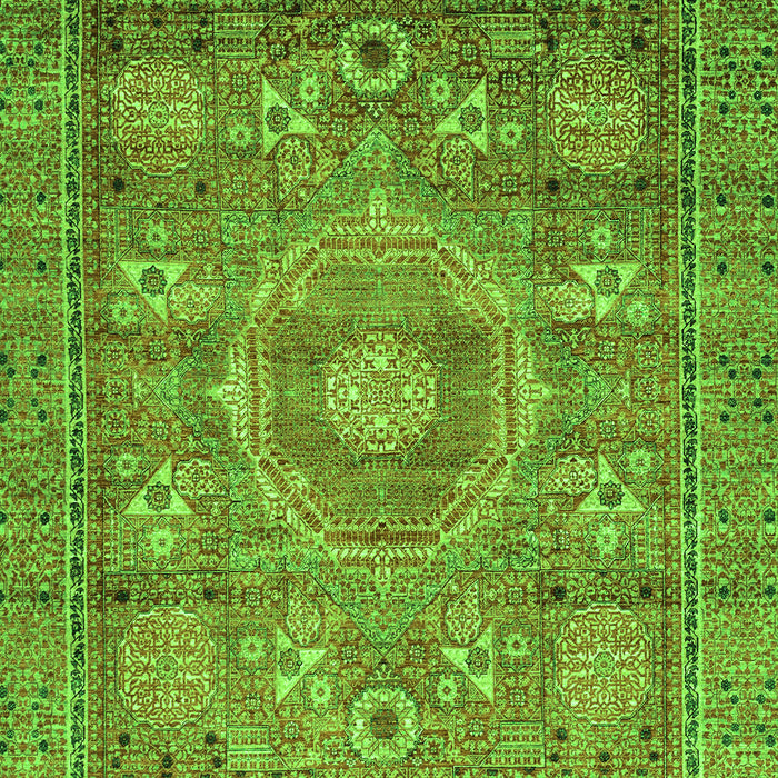 Machine Washable Abstract Green Modern Area Rugs, wshabs3635grn