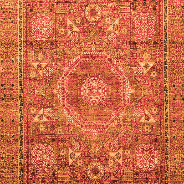 Abstract Orange Modern Rug, abs3635org