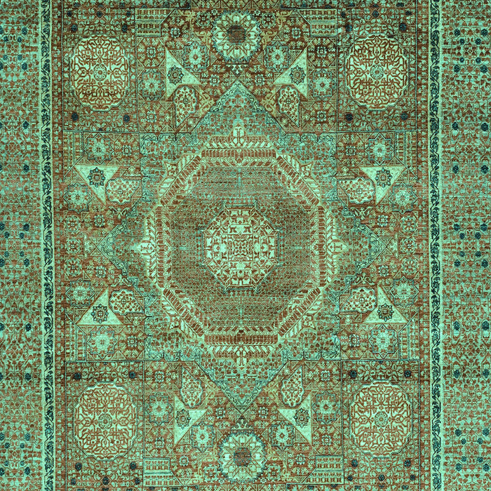 Machine Washable Abstract Turquoise Modern Area Rugs, wshabs3635turq