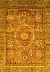 Abstract Yellow Modern Rug, abs3635yw