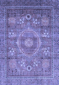 Abstract Blue Modern Rug, abs3635blu