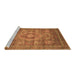 Sideview of Machine Washable Abstract Brown Modern Rug, wshabs3635brn