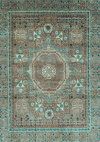 Abstract Light Blue Modern Rug, abs3635lblu