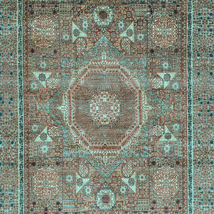 Abstract Light Blue Modern Rug, abs3635lblu