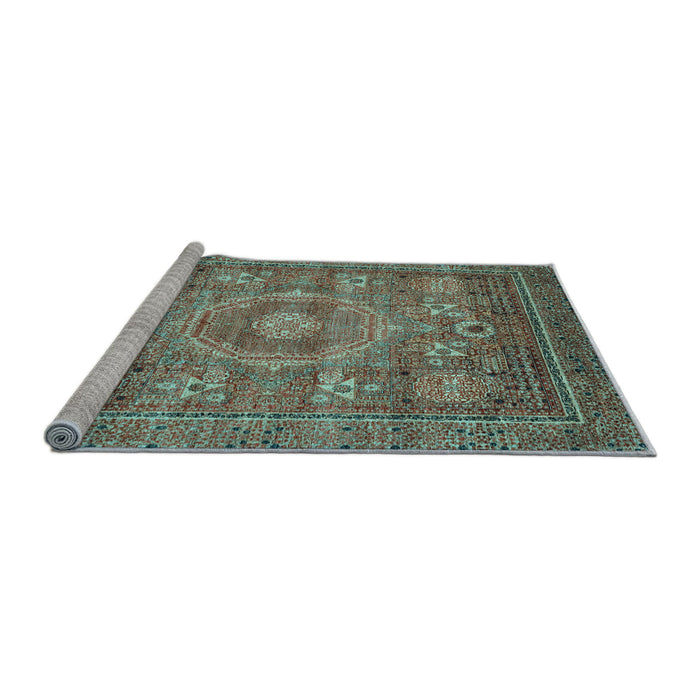 Sideview of Machine Washable Abstract Light Blue Modern Rug, wshabs3635lblu