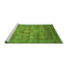 Sideview of Machine Washable Abstract Green Modern Area Rugs, wshabs3635grn