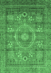 Abstract Emerald Green Modern Rug, abs3635emgrn