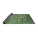 Sideview of Abstract Turquoise Modern Rug, abs3635turq