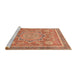 Sideview of Machine Washable Abstract Red Rug, wshabs3636