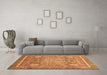 Machine Washable Abstract Brown Modern Rug in a Living Room,, wshabs3636brn