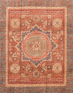 Abstract Red Modern Rug, abs3636
