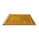 Sideview of Machine Washable Abstract Yellow Modern Rug, wshabs3636yw