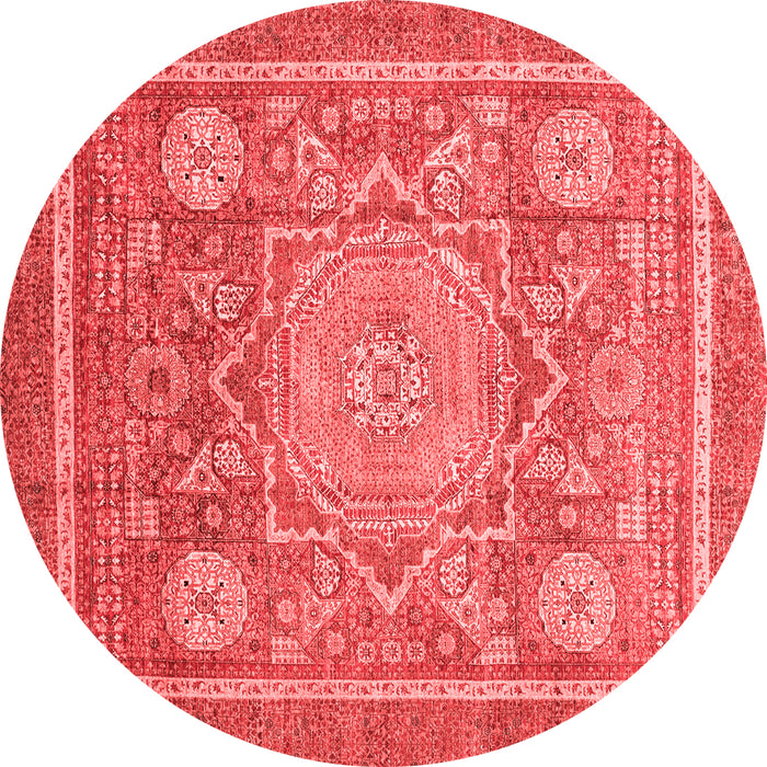 Machine Washable Abstract Red Modern Rug, wshabs3636red