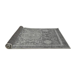 Sideview of Abstract Gray Modern Rug, abs3636gry