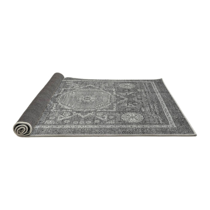 Sideview of Abstract Gray Modern Rug, abs3636gry
