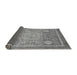 Sideview of Abstract Gray Modern Rug, abs3636gry