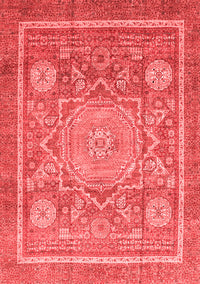 Abstract Red Modern Rug, abs3636red