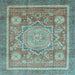 Square Machine Washable Abstract Light Blue Modern Rug, wshabs3636lblu