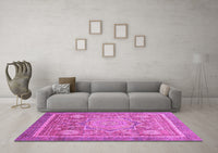 Machine Washable Abstract Purple Modern Rug, wshabs3636pur