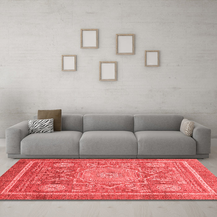Modern Red Washable Rugs
