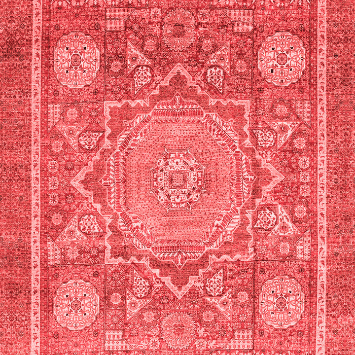 Machine Washable Abstract Red Modern Rug, wshabs3636red