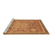 Sideview of Machine Washable Abstract Brown Modern Rug, wshabs3636brn