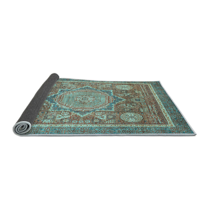 Sideview of Abstract Light Blue Modern Rug, abs3636lblu