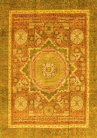 Abstract Yellow Modern Rug, abs3636yw