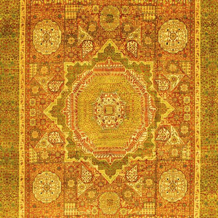 Abstract Yellow Modern Rug, abs3636yw