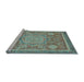 Sideview of Machine Washable Abstract Light Blue Modern Rug, wshabs3636lblu